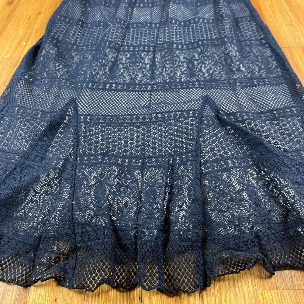 Ideology Black And Cream Mesh Net Dress Size M - Picture 6 of 7